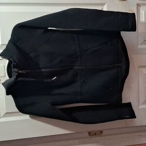 Betsey Johnson woman size small black zip up Hoodie